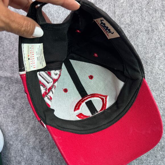 Cincinnati Reds Black/Red Cotton Adjustable Baseball Cap - Picture 5 of 5